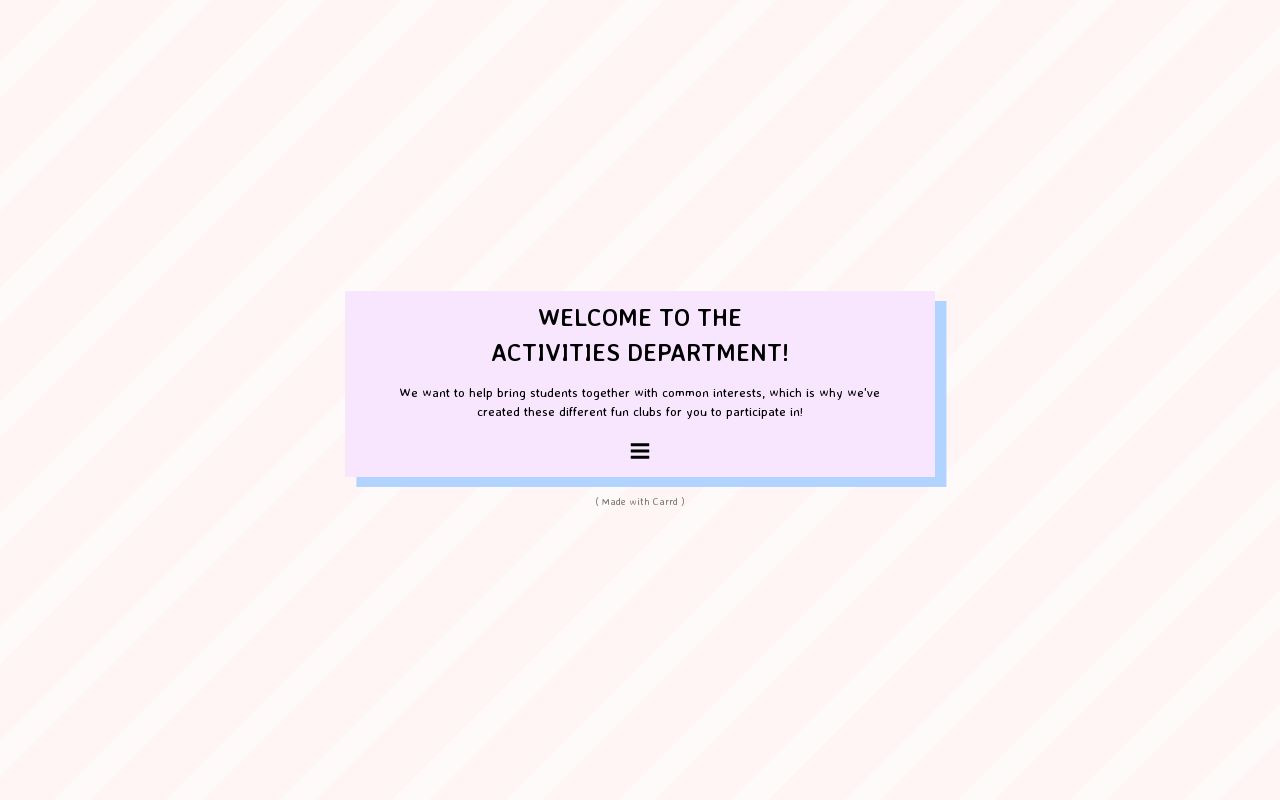 Carrd profile picture for @activities